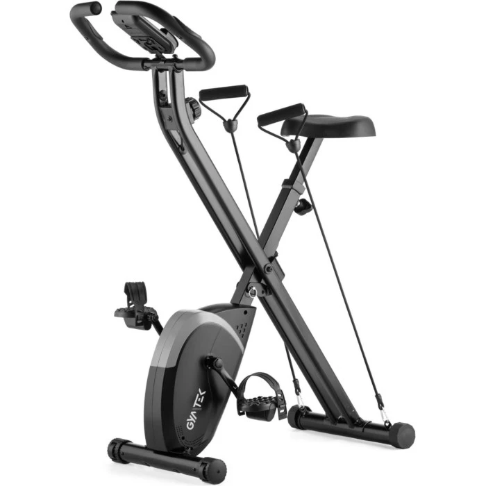 Велотренажер Gymtek FX800 магнитный складной с эспандерами серый