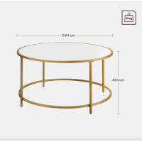 Журнальний столик Leobert Oskar круглий золото