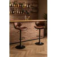 Комплект барних стільців Costway Dan зі спинкою в стилі Loft