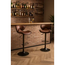 Комплект барних стільців Costway Dan зі спинкою в стилі Loft