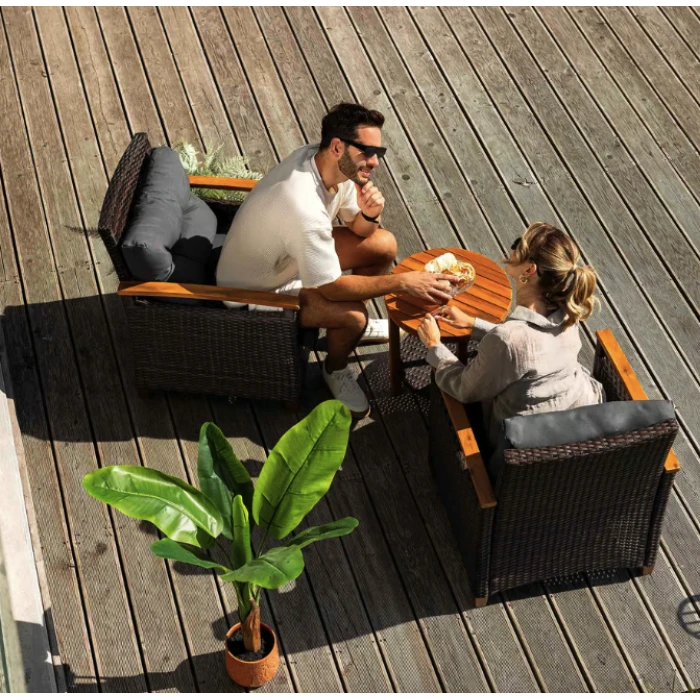 Комплект садовой мебели Di Volio Arde коричневый/графитовый