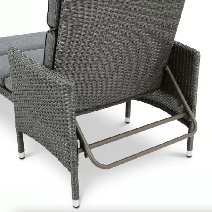 Садовый шезлонг Di Volio Breso из серого ротанга