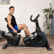 Горизонтальний велотренажер Gymtek XBR6000 електромагнітний синій