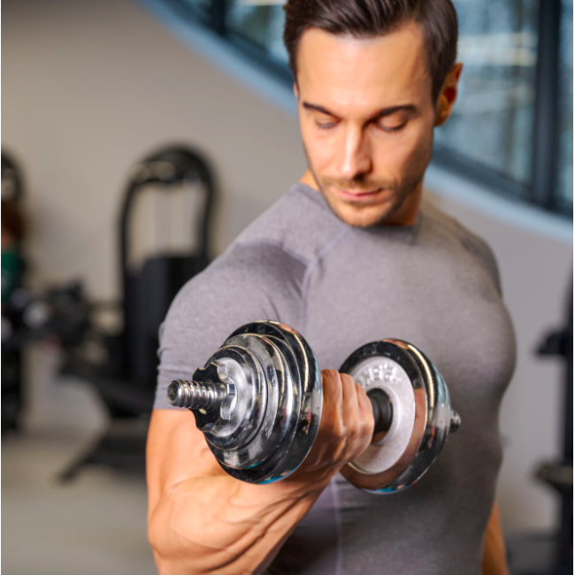 Набір гантелі в кейсі Gymtek хромовані 2х10кг