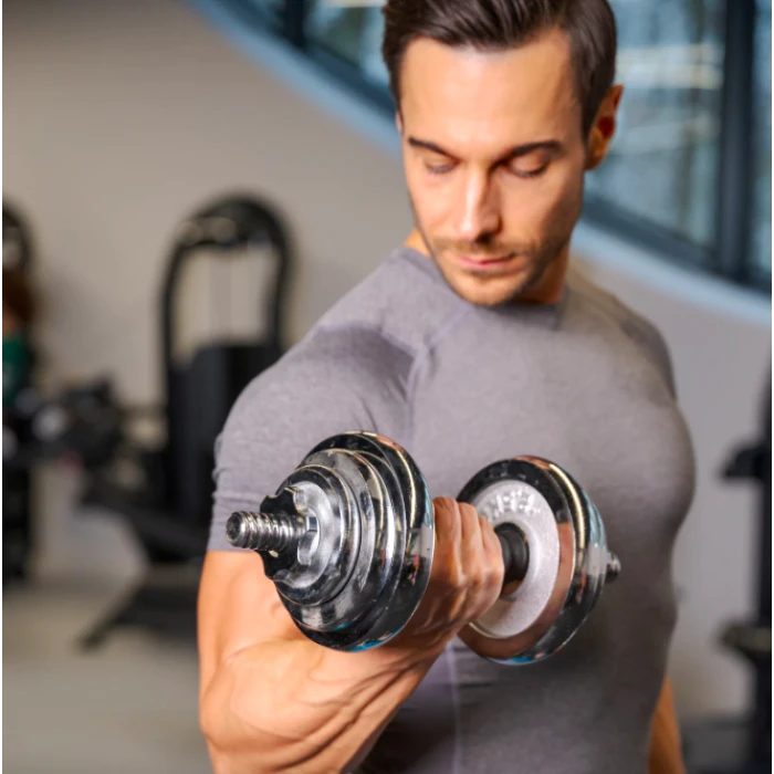 Набор гантели в кейсе Gymtek хромированные 2х10кг.