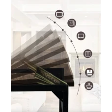 Журнальный столик Costway Allegro с регулируемой столешницей в стиле Loft