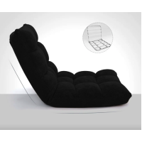 Крісло Costway Tiktok підлогове з регульованою спинкою чорний