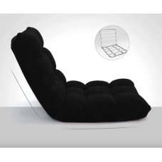 Кресло Costway Tiktok напольное с регулируемой спинкой черный