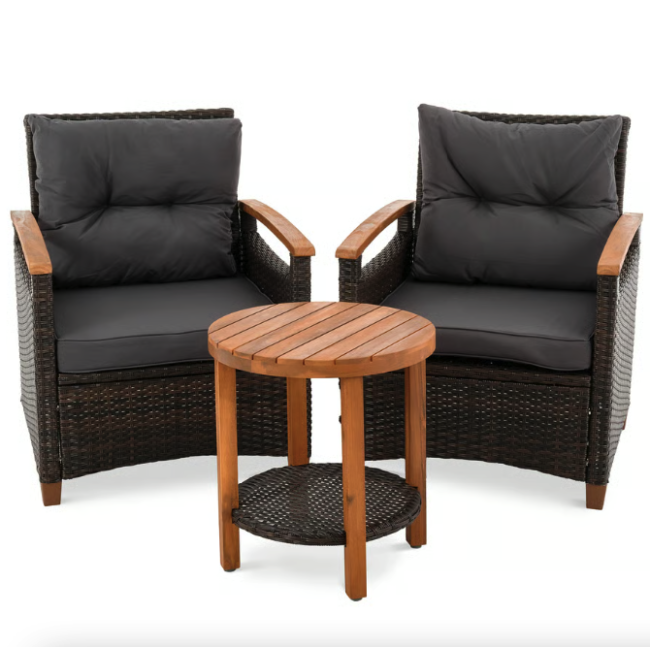 Комплект садових меблів Di Volio Arde коричневий/графітовий