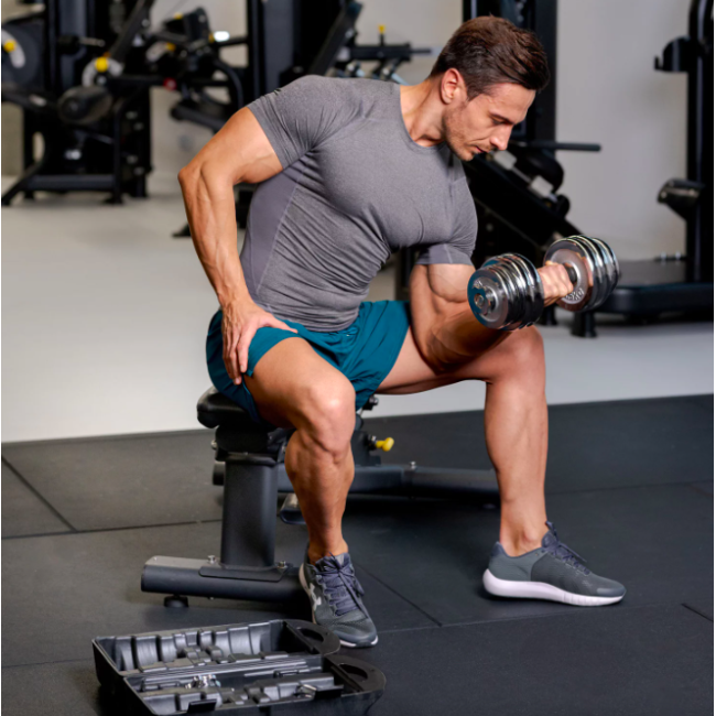 Набір гантелі в кейсі Gymtek хромовані 2х10кг