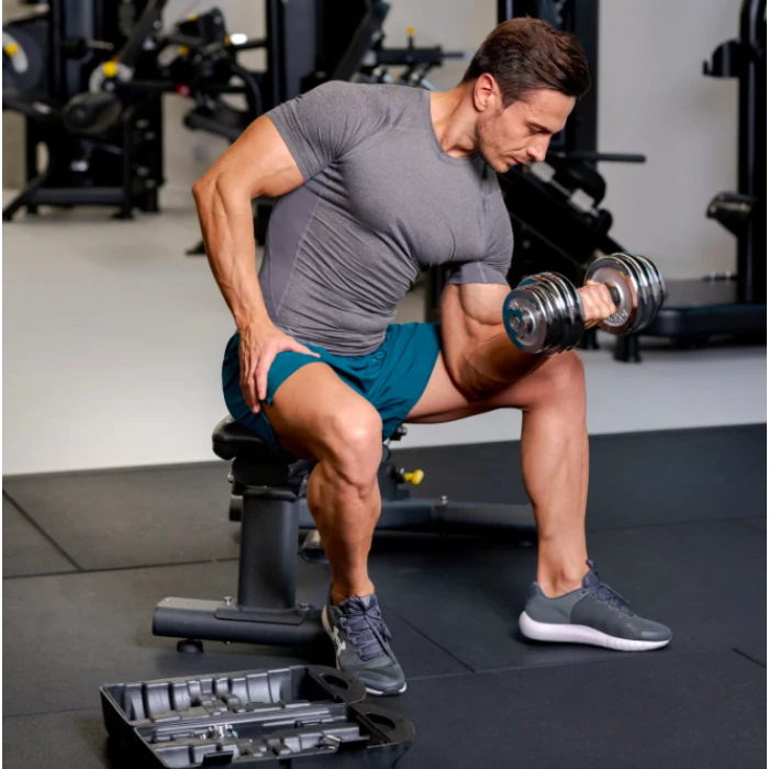 Набор гантели в кейсе Gymtek хромированные 2х10кг.