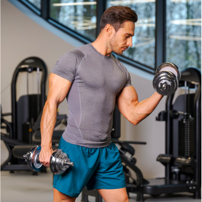 Набір гантелі в кейсі Gymtek хромовані 2х10кг