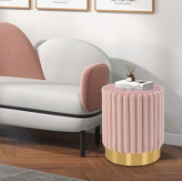 Пуф Costway Rosa велюровый на металлической основе