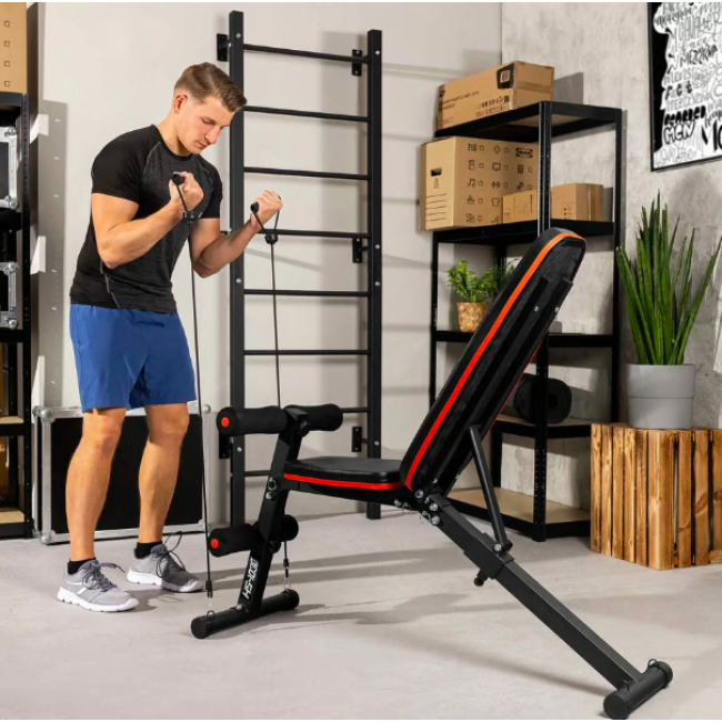 Лавка тренувальна Hop-Sport HS-1030 із фіксатором для ніг