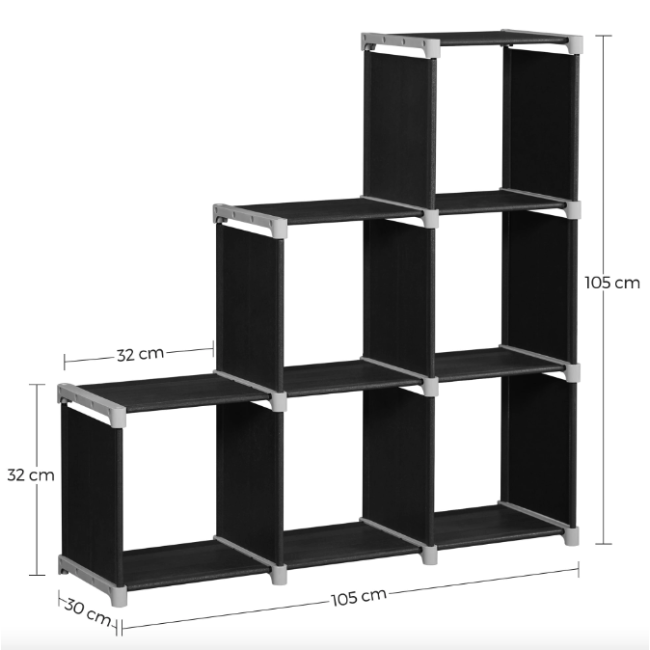 Модульный стеллаж пирамида Leobert Oskar 6 отделений