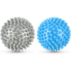 Набір масажних м'ячів Gymtek 70 мм 2 шт твердий/м'який сіро-блакитний