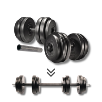 Гантелі Elitum 2х26кг + подовжувач грифа для штанги