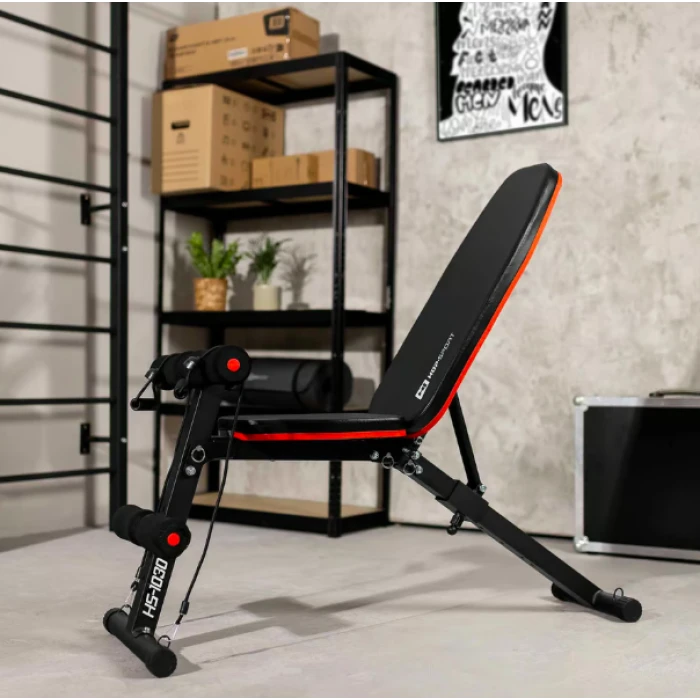 Скамейка тренировочная Hop-Sport HS-1030 с фиксатором для ног