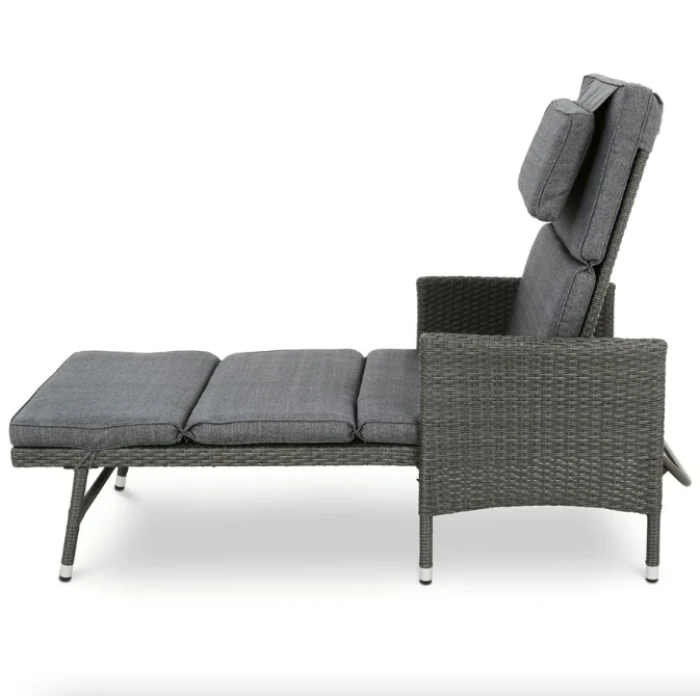 Садовый шезлонг Di Volio Breso из серого ротанга