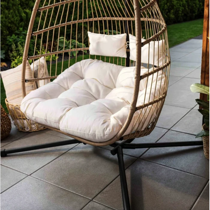 Підвісне крісло-кокон Di Volio Rona двомісне бежевий