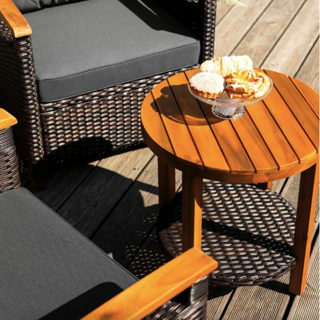 Комплект садових меблів Di Volio Arde коричневий/графітовий