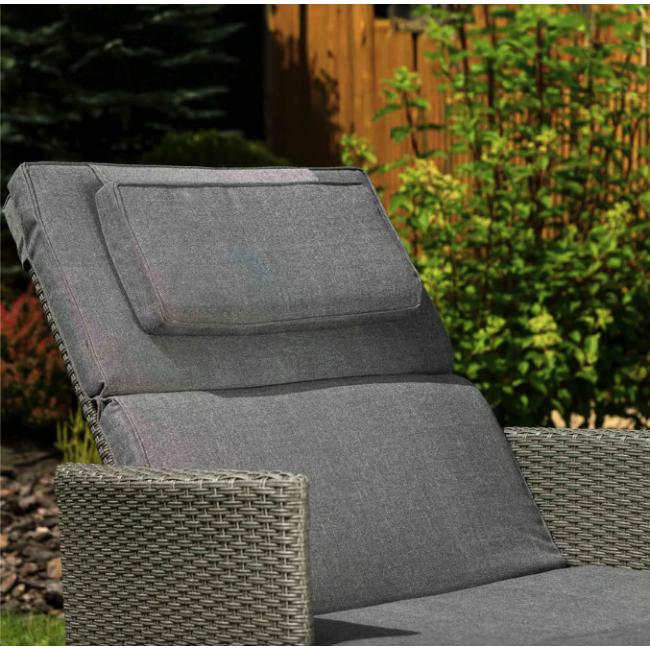 Садовый шезлонг Di Volio Breso из серого ротанга