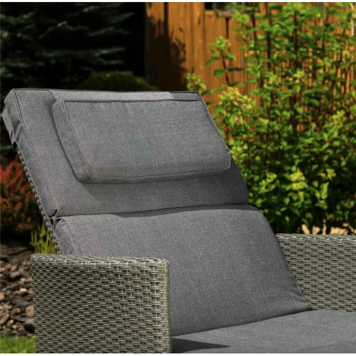 Садовый шезлонг Di Volio Breso из серого ротанга