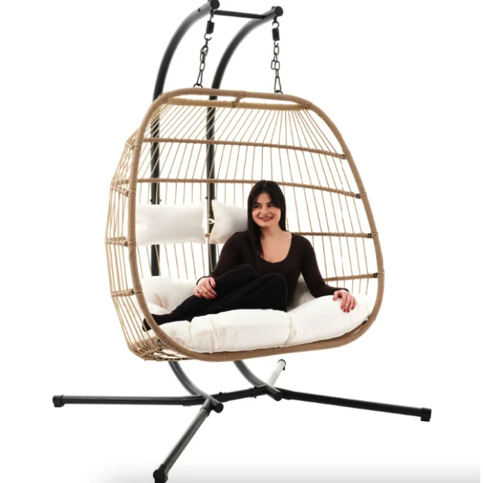 Підвісне крісло-кокон Di Volio Rona двомісне бежевий