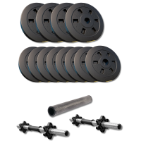 Набір гантелі-штанга 2в1 Besport PowerPro 42кг з перехідником