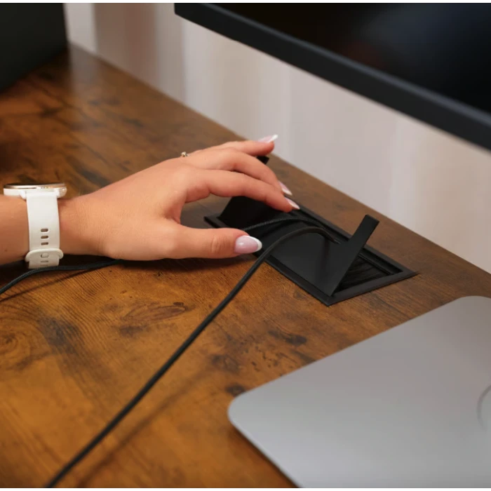 Комп'ютерний кутовий стіл Di Volio Montaro з регульованою висотою коричневий