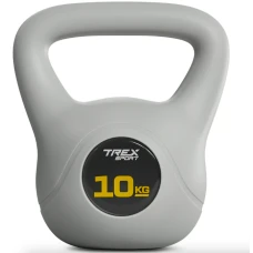 Гиря вінілова 10кг Trex Sport TX-010CKB сірий