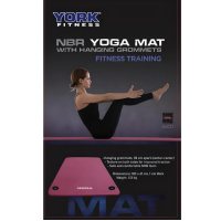 Мат для фітнесу з отворами York Fitness NBR 1см рожевий