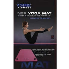 Мат для фитнеса с отверстиями York Fitness NBR 1см розовый
