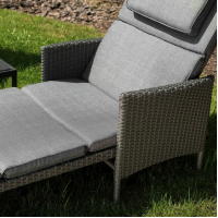 Садовий шезлонг Di Volio Breso з ротангу сірий