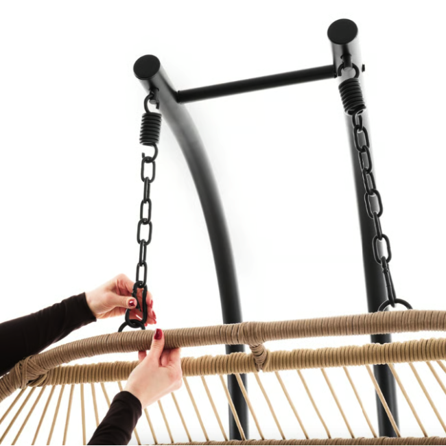 Підвісне крісло-кокон Di Volio Rona двомісне бежевий