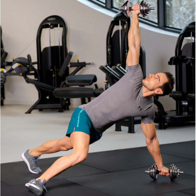 Набір гантелі в кейсі Gymtek хромовані 2х10кг