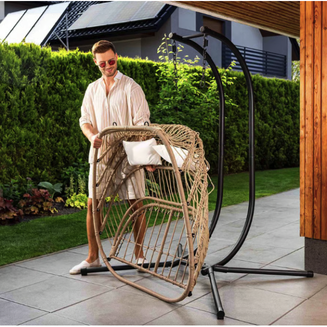 Підвісне крісло-кокон Di Volio Rona двомісне бежевий