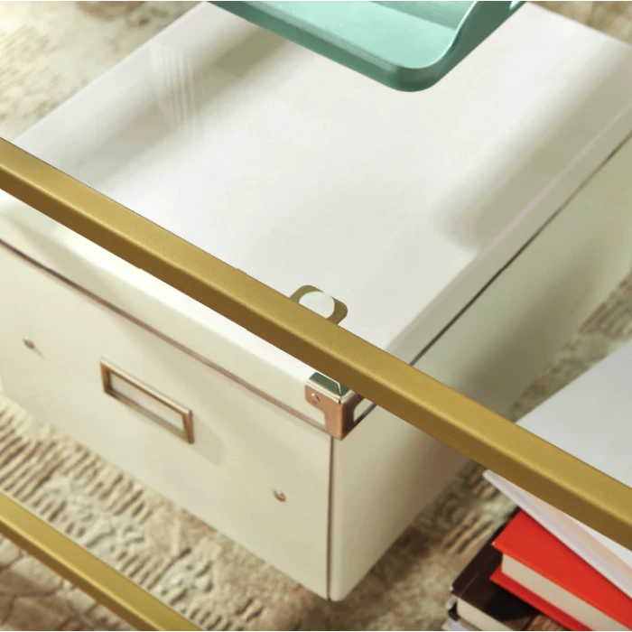 Журнальний столик Leobert Madison в стилі Loft золотистий