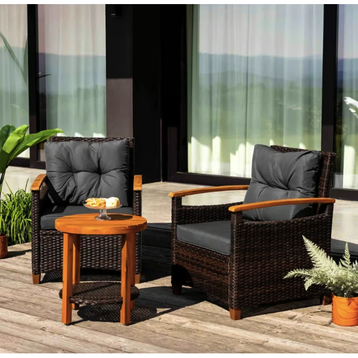 Комплект садовой мебели Di Volio Arde коричневый/графитовый