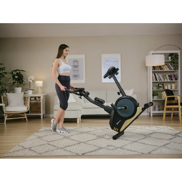 Велотренажер Hop-Sport HS-2080 Spark черно-золотистый (2020)