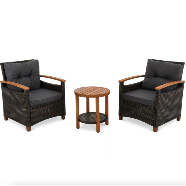 Комплект садових меблів Di Volio Arde коричневий/графітовий