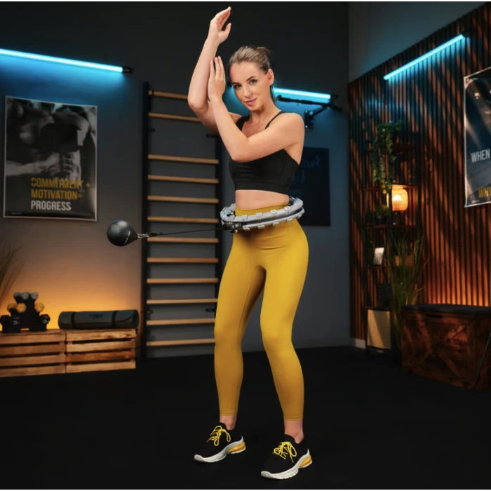 Хулахуп Trex Sport TX-020CHH масажний з обважнювачем та лічильником сірий