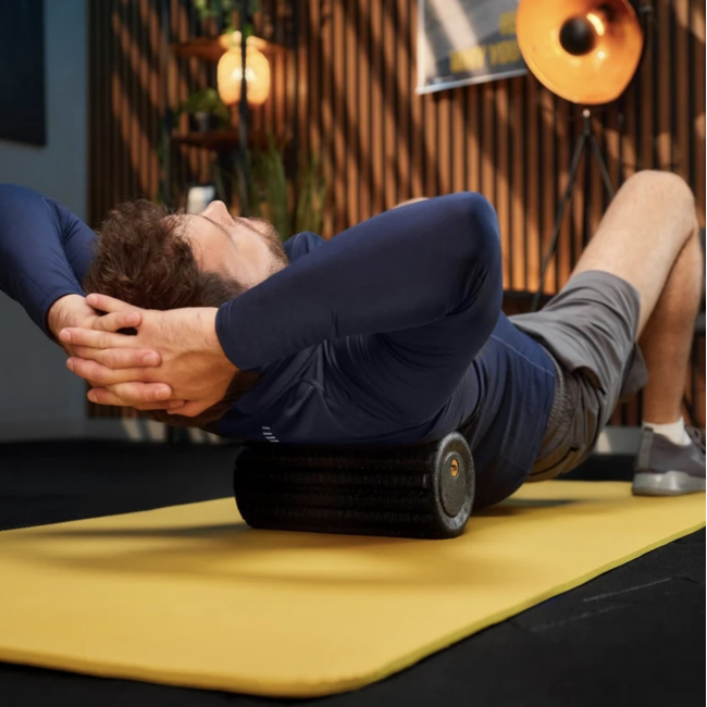 Роллер массажер ребристый Trex Sport TX-030EPR EPP 30см черный