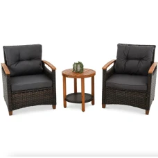 Комплект садових меблів Di Volio Arde коричневий/графітовий