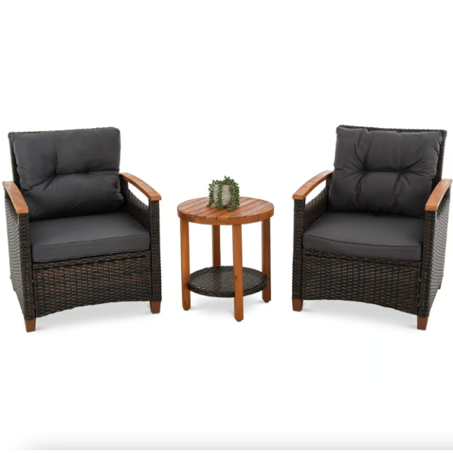 Комплект садових меблів Di Volio Arde коричневий/графітовий