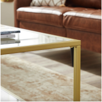 Журнальный столик Leobert Madison в стиле Loft золотистый