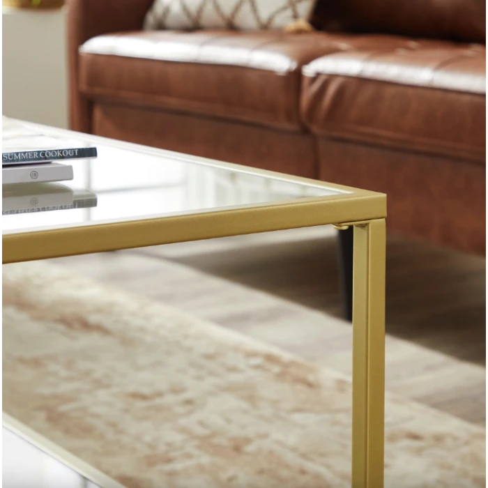 Журнальний столик Leobert Madison в стилі Loft золотистий