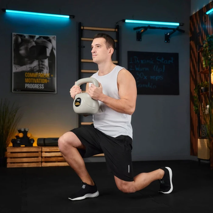 Гиря вінілова 10кг Trex Sport TX-010CKB сірий