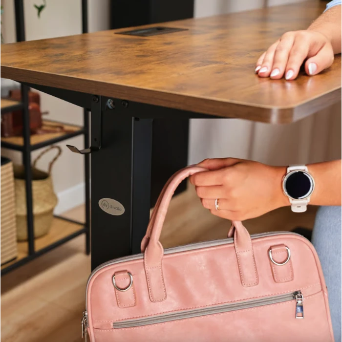 Комп'ютерний кутовий стіл Di Volio Montaro з регульованою висотою коричневий