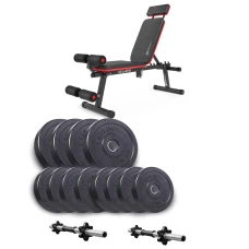 Набір Elitum Titan гантелі 2х21кг з лавою Hop-Sport HS-2040 HB